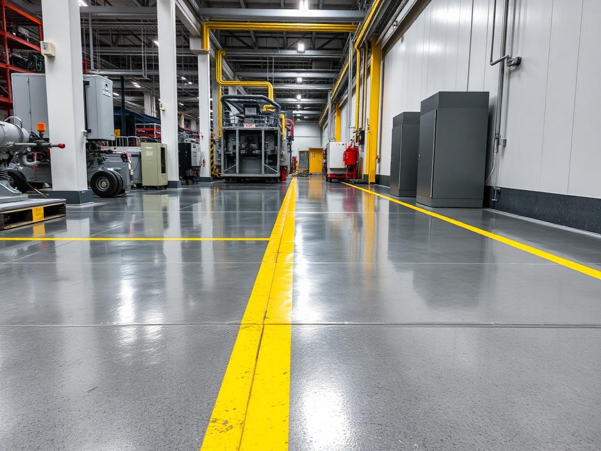 Industrial epoxy floor coating example